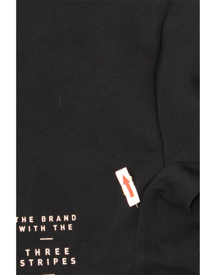 Męski sweter ADIDAS Climalite z grafiką i zamkiem błyskawicznym, średni czarny poliester