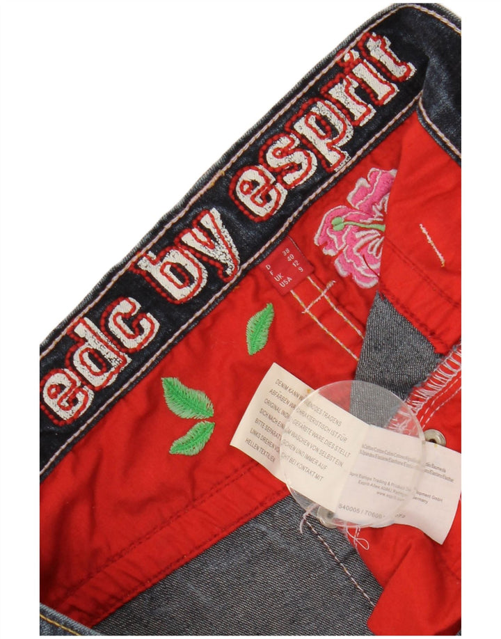 Damskie jeansy typu bootcut ESPRIT UK 12 Medium W28 L27 Granatowa bawełna