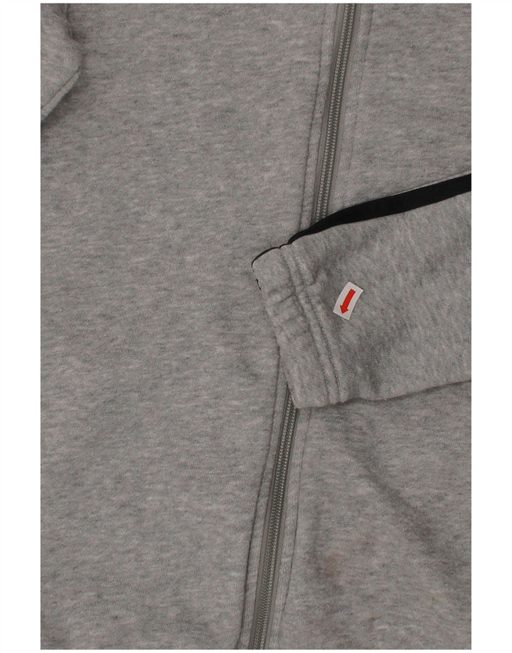 ADIDAS Boys Tracksuit Top Jacket 9-10 Years Grey Cotton