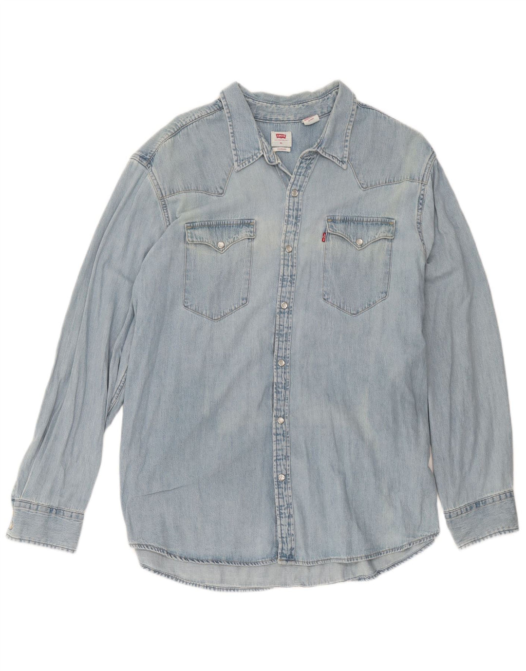 Męska wysoka koszula dżinsowa Levi's XL, niebieska, bawełniana