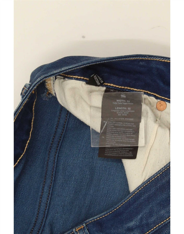 G-Star Męskie 3301 Slim Jeans W30 L32 Niebieska bawełna