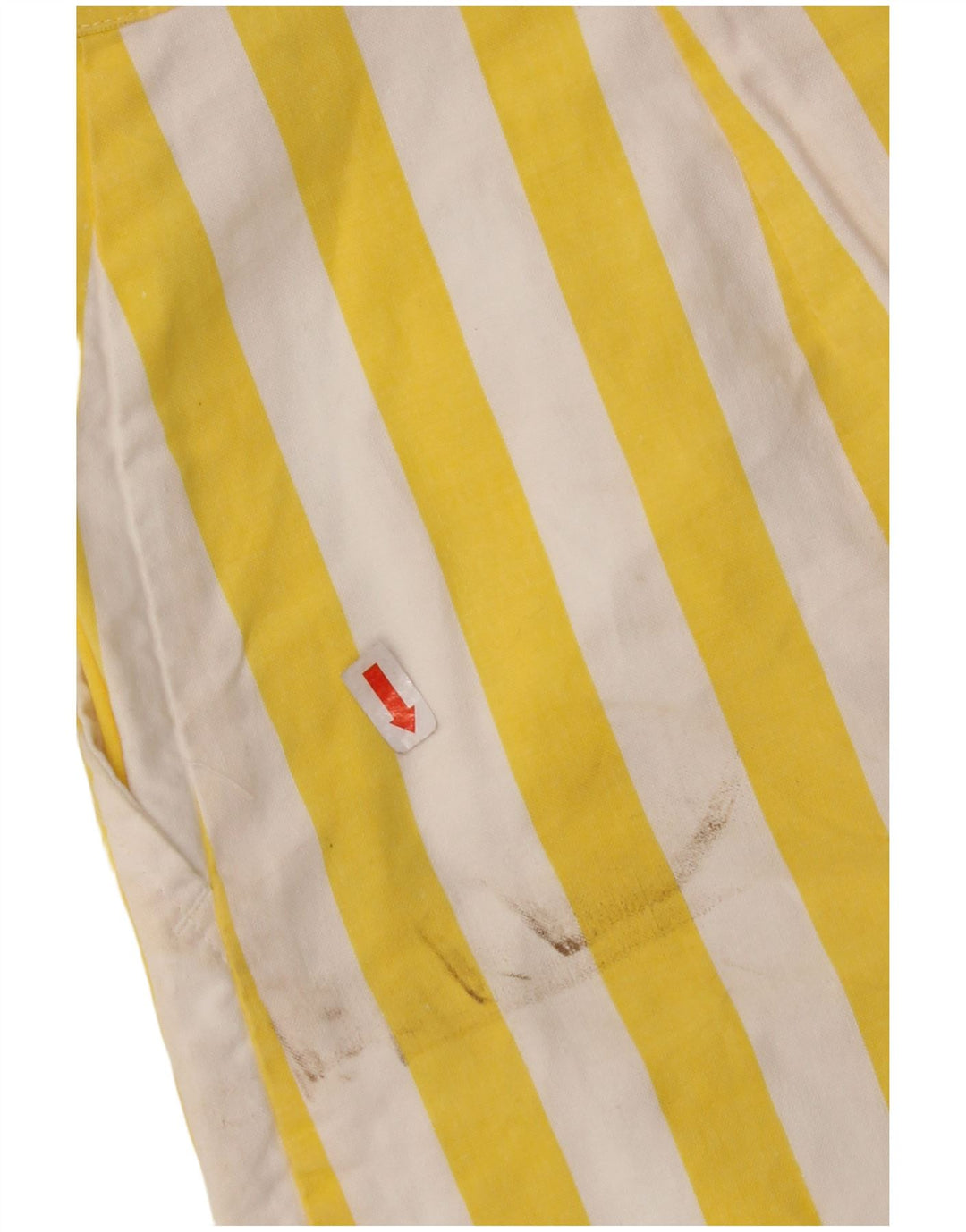 Damskie spodenki chino z szeroką nogawką VINTAGE EU 42 duże W30 w żółte paski