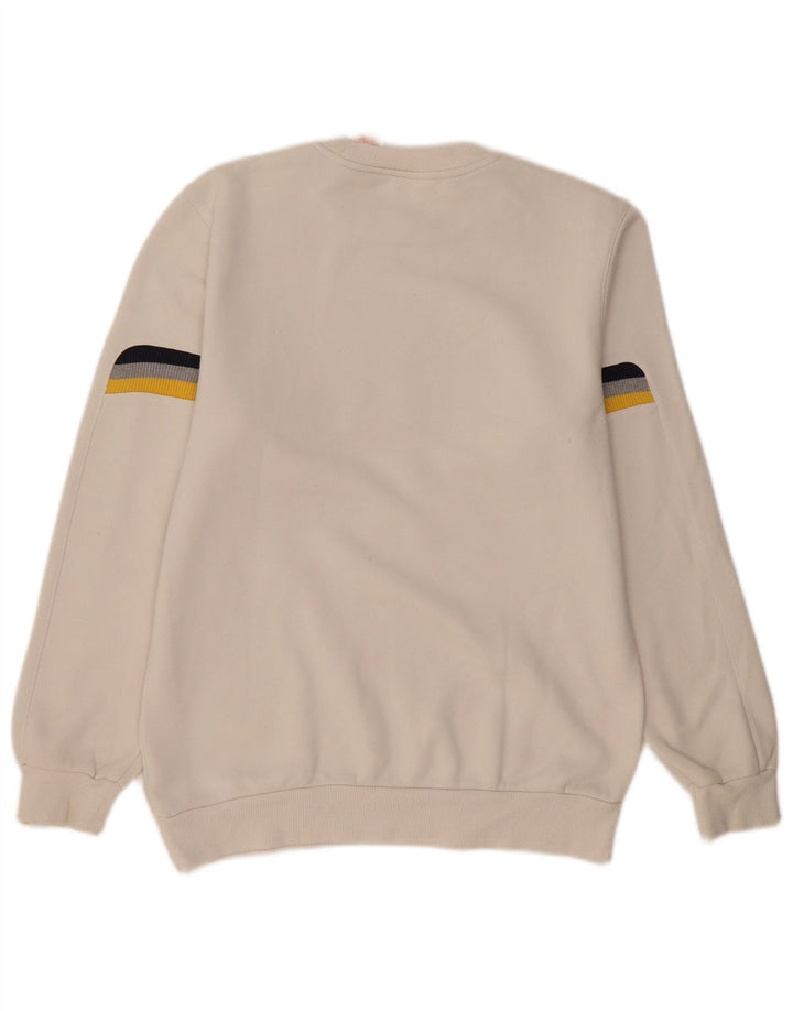 Damska bluza Adidas Graphic Jumper UK 14 Średnia biała bawełna