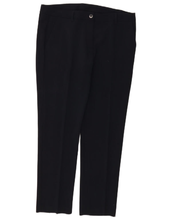 Spodnie damskie Benetton Straight Chino UK 14 Large W34 L27 Granatowe