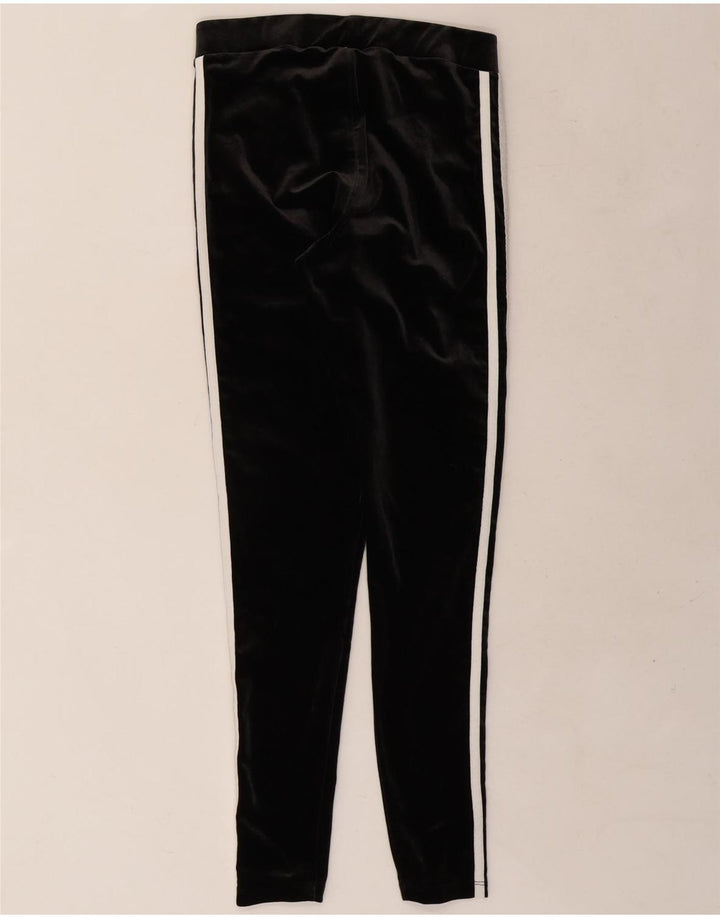 Damskie legginsy Adidas welurowe UK 12, średni czarny poliester