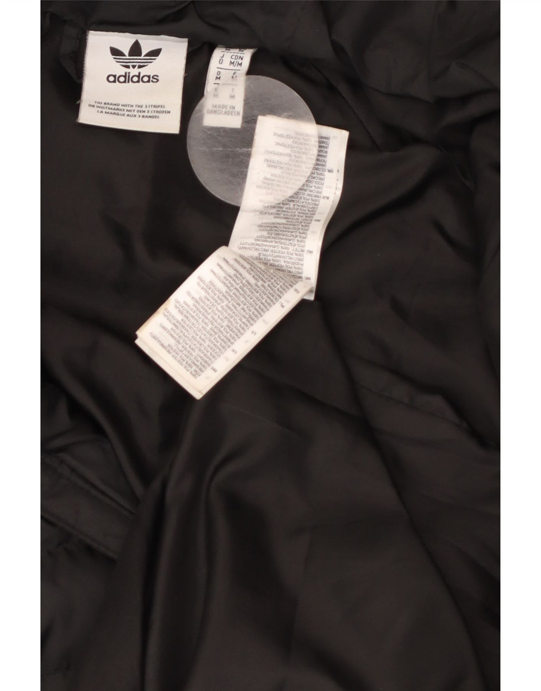 Męska ocieplana kurtka ADIDAS z kapturem UK 38, średni czarny poliester