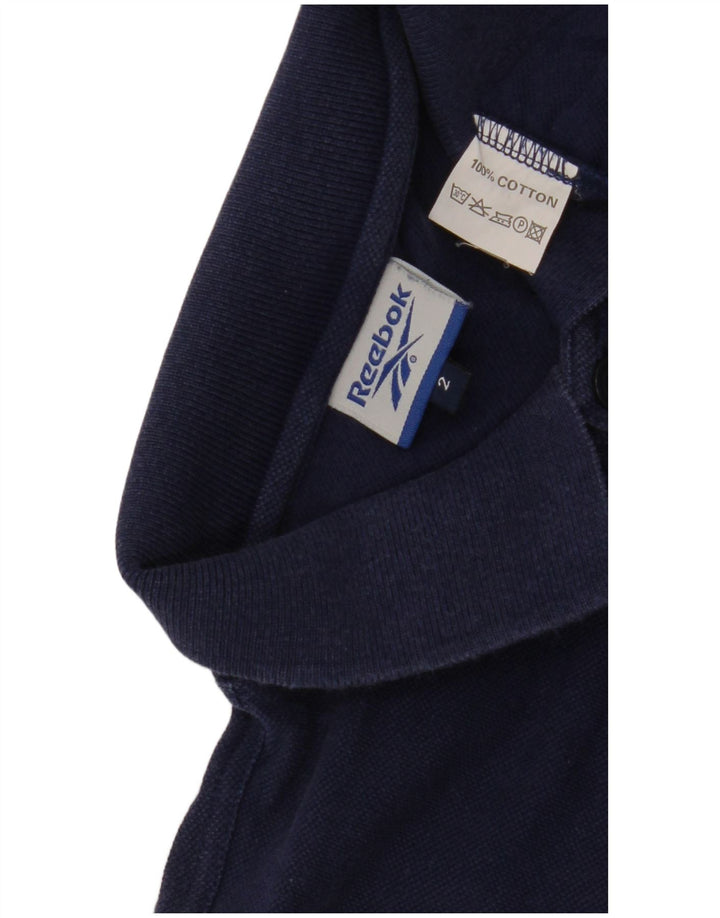 Męska koszulka polo Reebok, średnia, granatowa, bawełniana