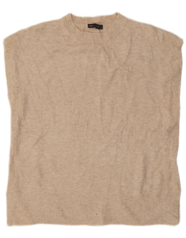Tank top damski Marks & Spencer UK 16, duży, beżowy, akrylowy