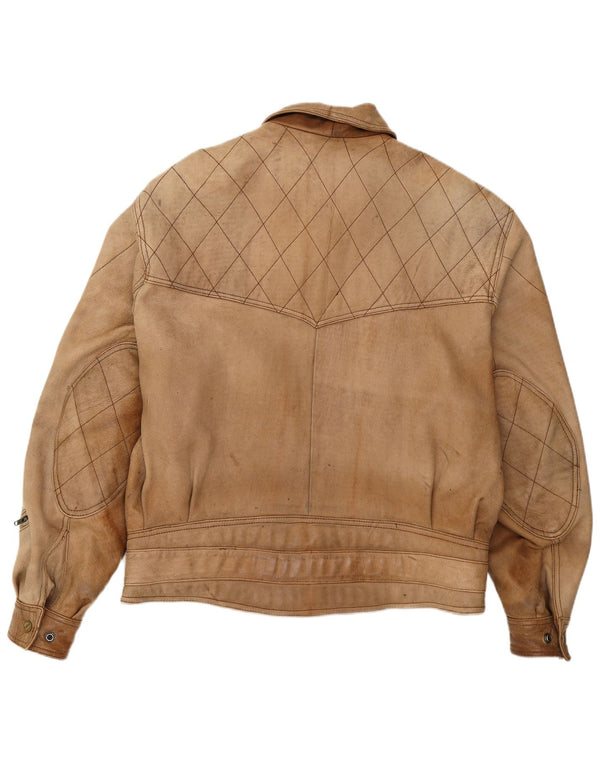 Męska kurtka skórzana Schuh UK 42 XL Brązowa skóra