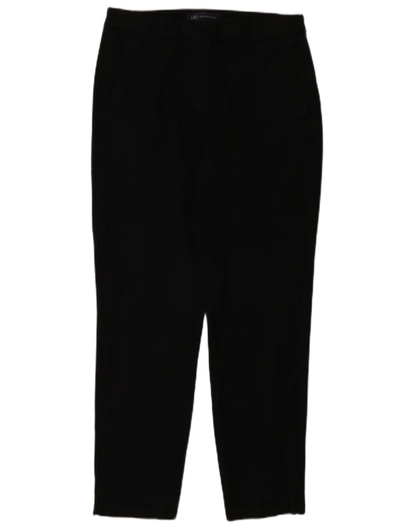 Marks & Spencer Damskie spodnie codzienne z wysokim stanem UK 10 Small W28 L27 Czarne