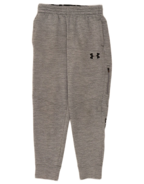 Chłopięce spodnie dresowe Under Armour z grafiką, 9-10 lat, średnioszare