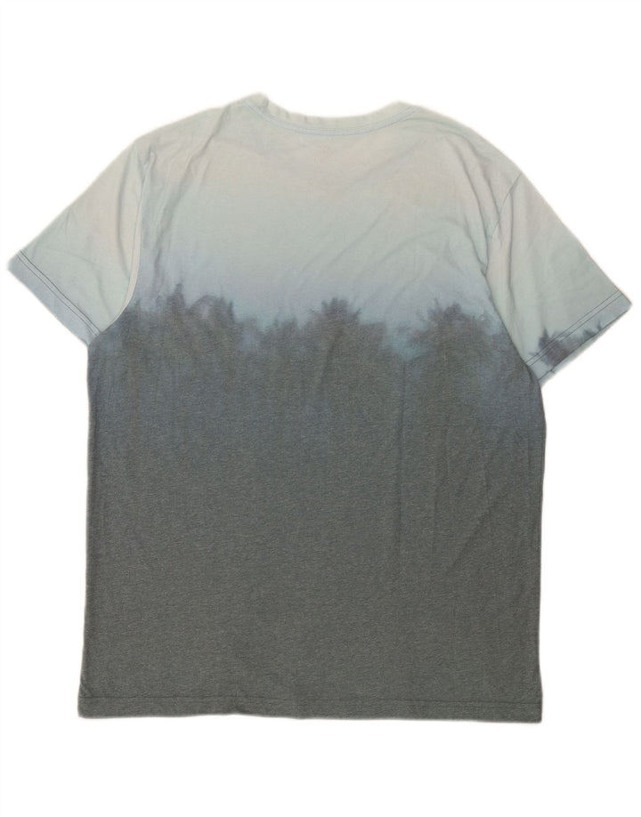 Męski T-shirt Hurley Top, duży, niebieski, poliester z blokami kolorów