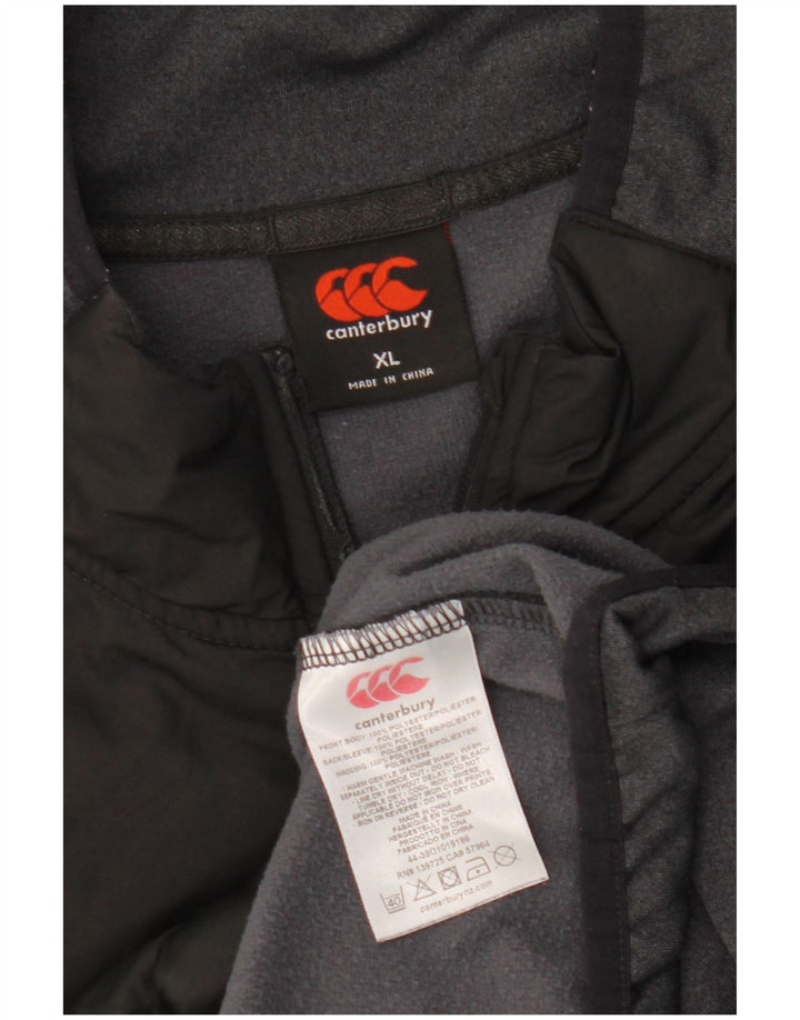 Męski dres Canterbury z zamkiem błyskawicznym i zamkiem błyskawicznym Top XL w kolorze czarnym