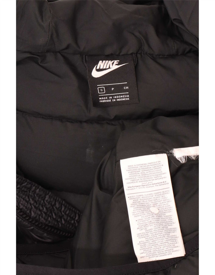 Męska wyściełana kurtka z kapturem i kapturem Nike UK 36, mała, czarna, poliestrowa