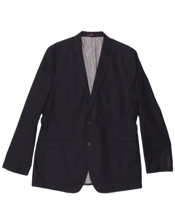 Męska marynarka Ben Sherman zapinana na 2 guziki UK 44 2XL Granatowa bawełna