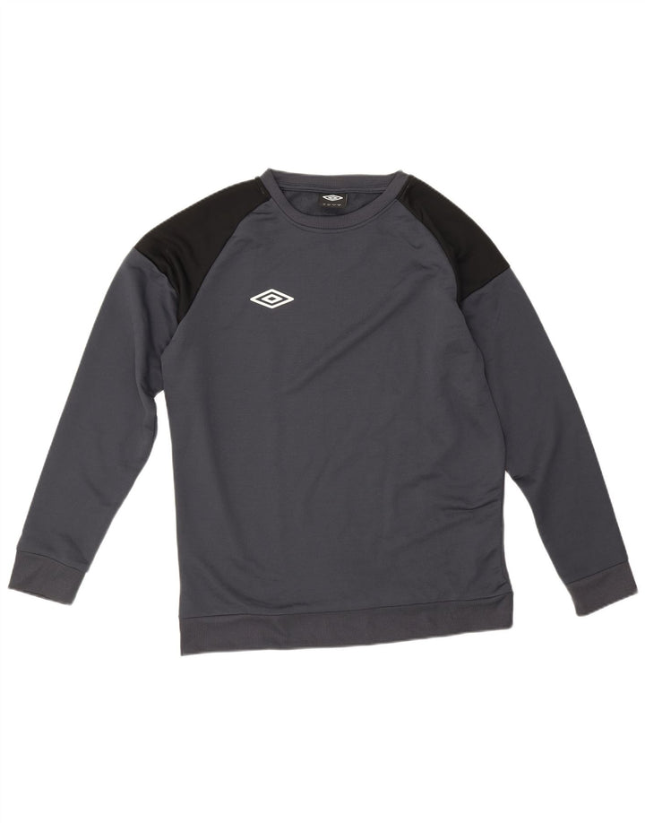Męski sweter Umbro z poliestru w kolorze średnioszarym