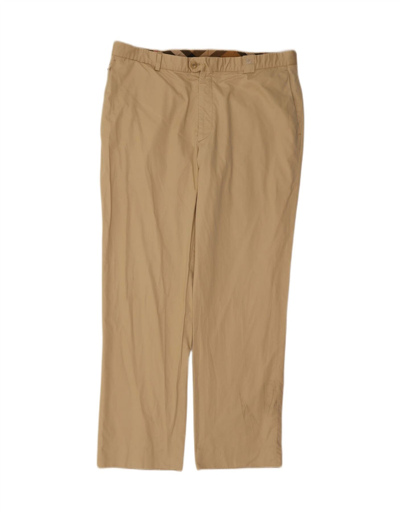 BURBERRY Mens Straight Chino Trousers W36 L31 Beige Cotton Vintage Burberry and Second-Hand Burberry from Messina Hembry 