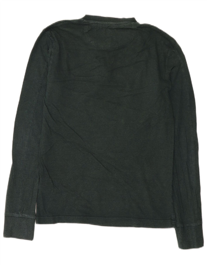 Męski top Superdry z długim rękawem, średniozielony, bawełniany