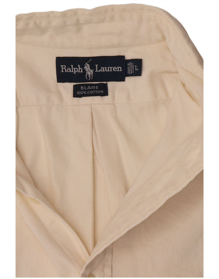 Koszula męska Blaire Ralph Lauren, duża, bawełniana w kolorze złamanej bieli