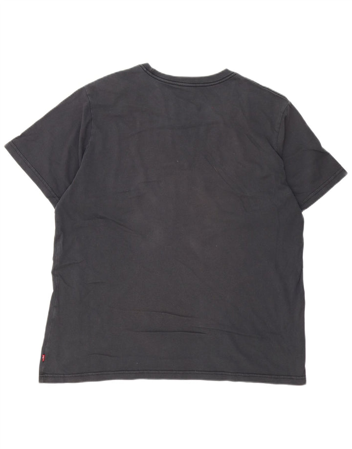 Męski T-shirt Levi's o swobodnym kroju z grafiką, duży, szary