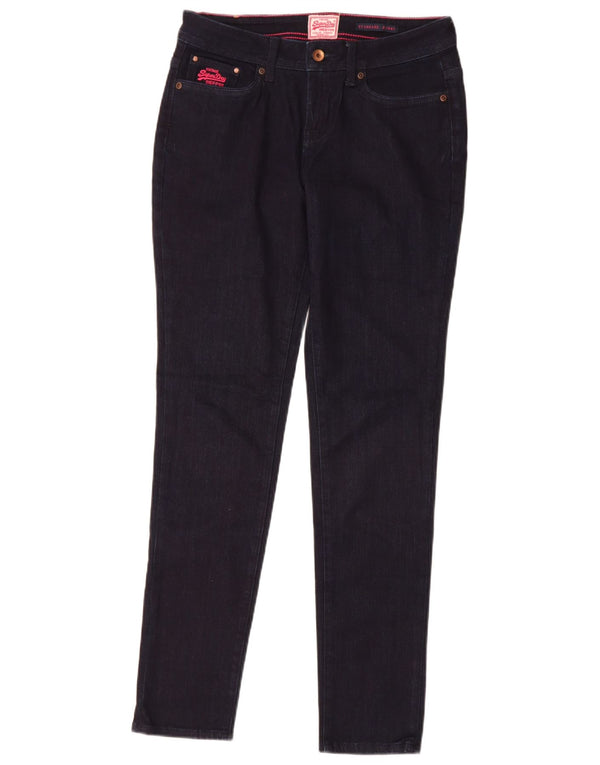 Damskie jeansy skinny Superdry o standardowym kroju W30 L32, granatowe, bawełniane