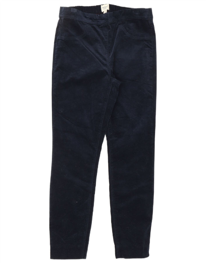 Spodnie damskie WHITE STUFF Aksamitne UK 12 Medium W30 L28 Granatowe