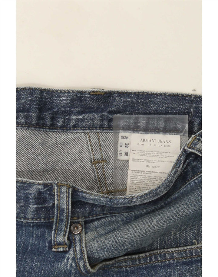 Męskie proste dżinsy Armani W36 L30 Niebieskie bawełniane
