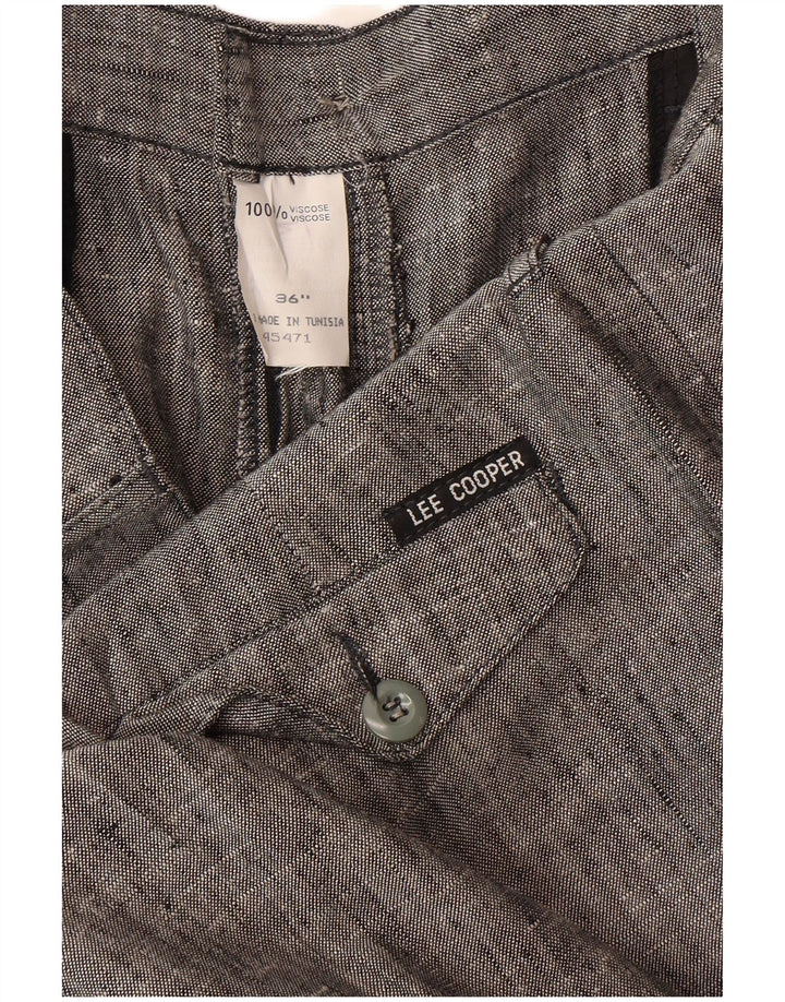 Męskie zwężane spodnie Chino Lee Cooper W36 L33 Szara wiskoza