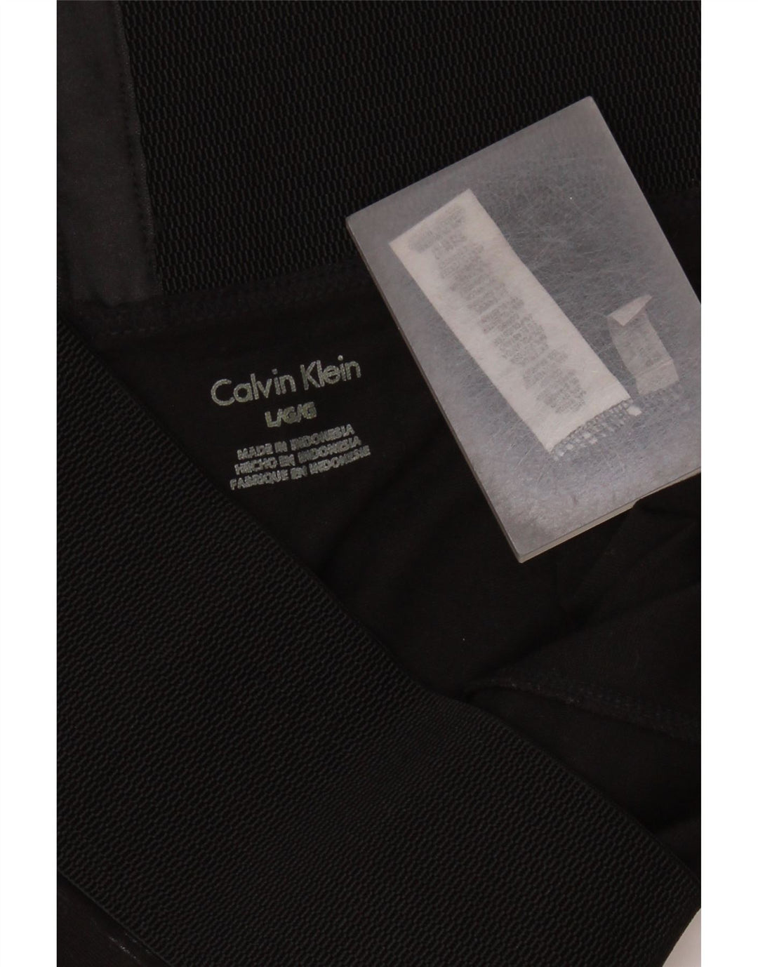 Legginsy damskie Calvin Klein UK 14, duże, czarne, nakrapiane, ze sztucznego jedwabiu