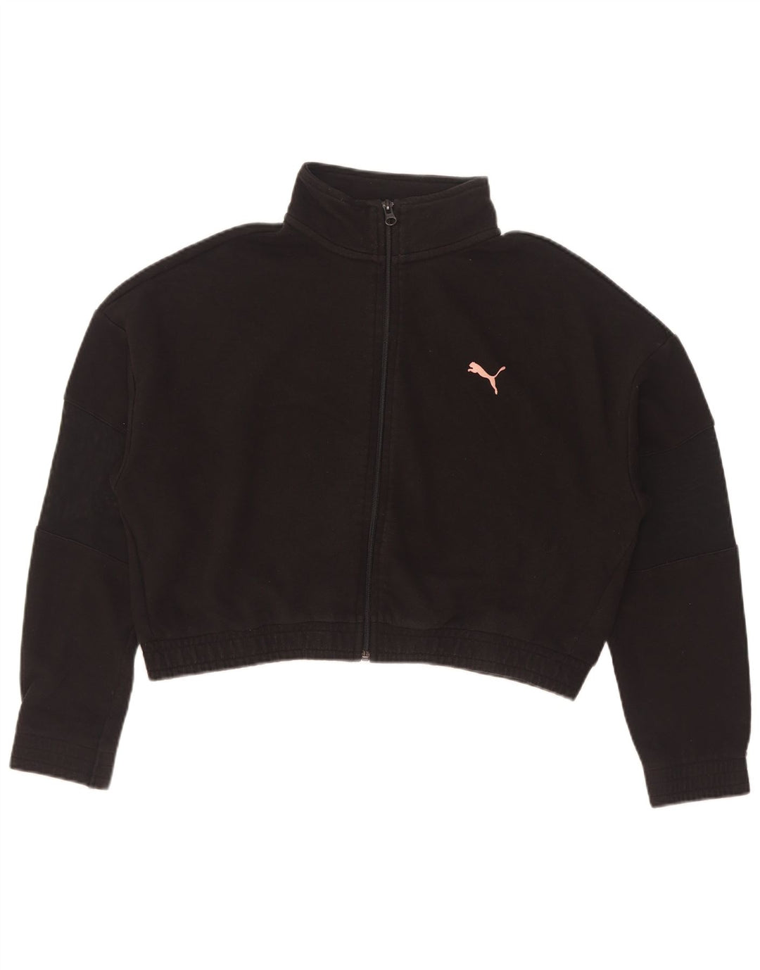 Damska bluza dresowa Puma Crop Oversize UK 10, mała, czarna, bawełniana