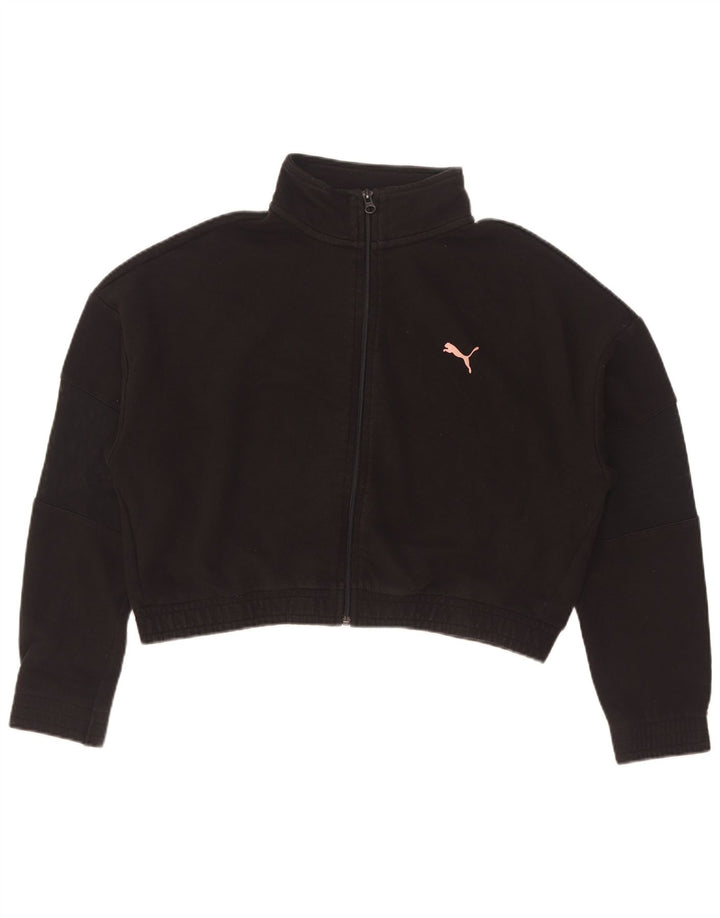 Damska bluza dresowa Puma Crop Oversize UK 10, mała, czarna, bawełniana