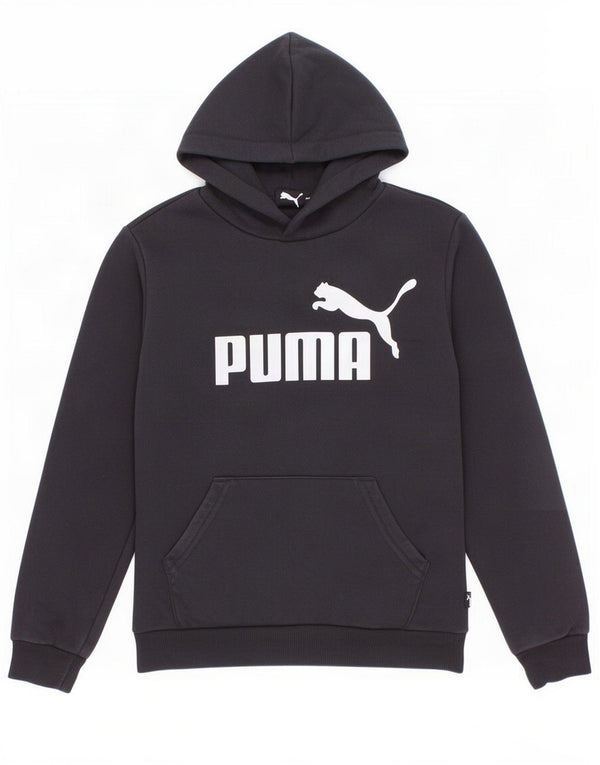 Chłopięcy sweter z kapturem Puma z grafiką 9-10 lat, czarny, bawełniany