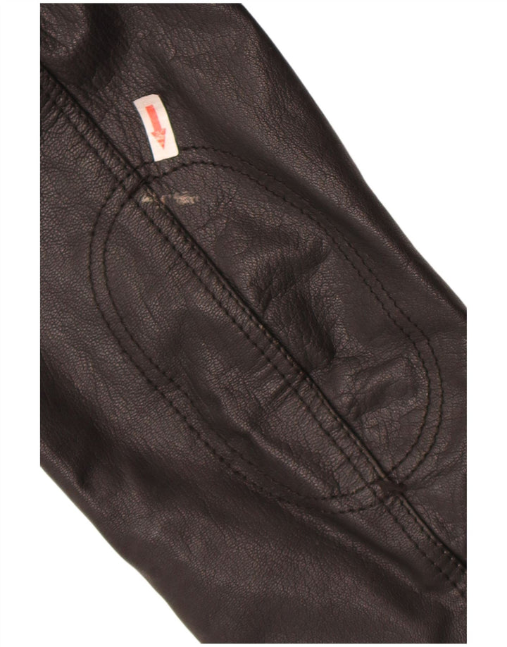 Męska kurtka skórzana Bomber Jack & Jones UK 40, duża czarna