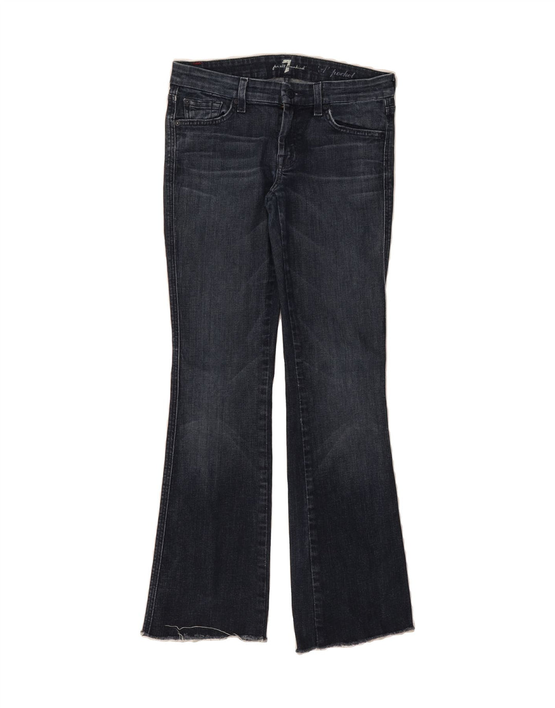 7 FOR ALL MANKIND Womens Bootcut Jeans W27 L31 Blue Cotton Vintage 7 For All Mankind and Second-Hand 7 For All Mankind from Messina Hembry 