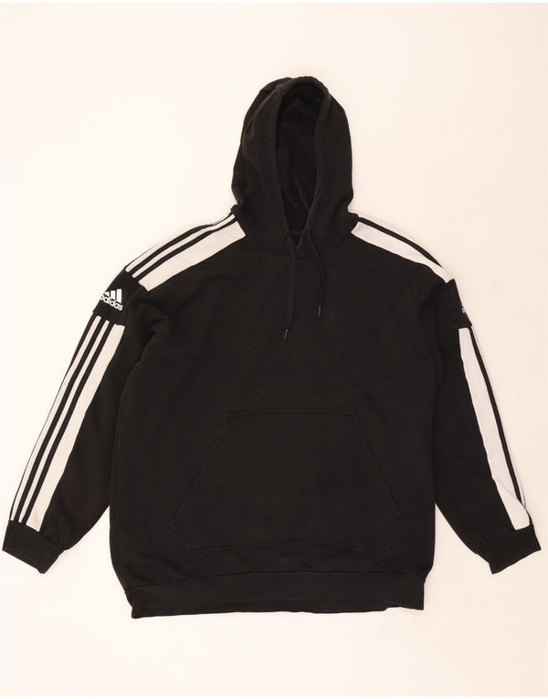 Męski sweter z kapturem ADIDAS 2XL, czarna, bawełniana z blokami kolorów