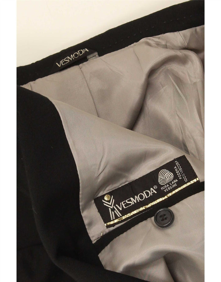 Męska marynarka dwurzędowa Vesmoda UK 36 Small Black wiskoza