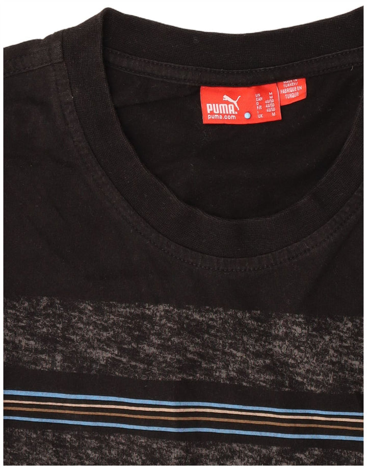 Męska koszulka T-shirt Puma, średnia, czarna w paski