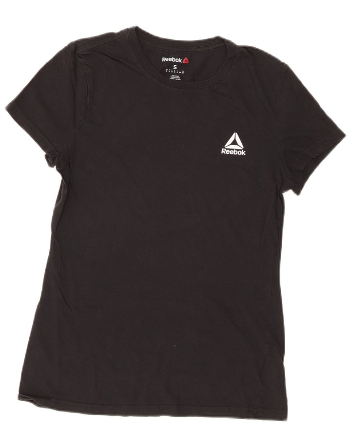 T-shirt damski Reebok Top UK 8 Small, czarny, bawełniany