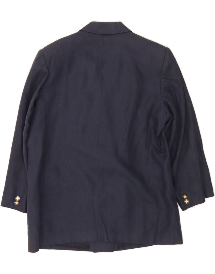 STEINBOCK Womens Double Breasted Blazer Jacket UK 18 XL Navy Blue Vintage Steinbock and Second-Hand Steinbock from Messina Hembry 