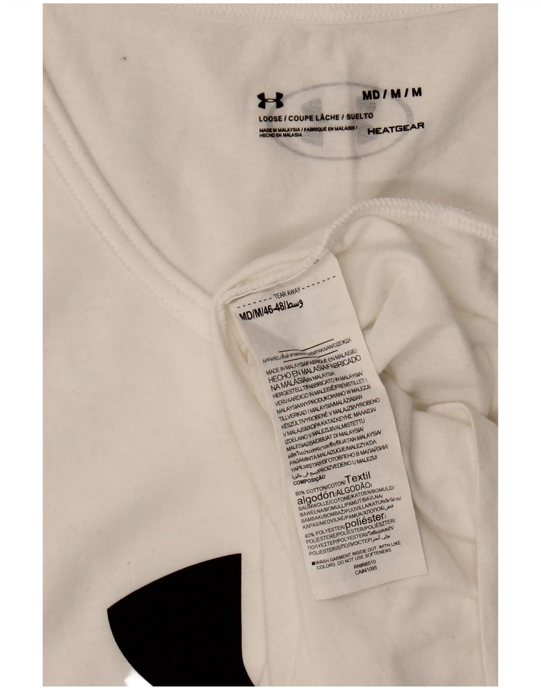 Męska kamizelka Under Armour Heat Gear z grafiką, średnia biała bawełna