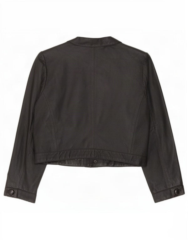Vintage damska, oversize'owa skórzana kurtka Bolero IT 40 Small Black