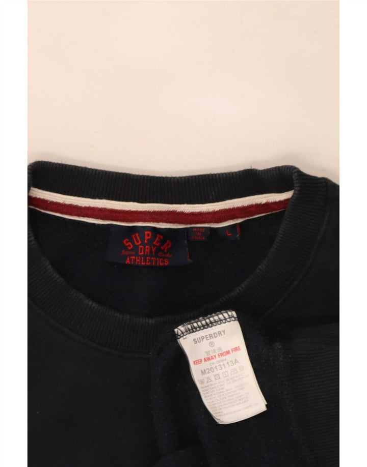 Męski sweter Superdry, duży, granatowy, bawełniany