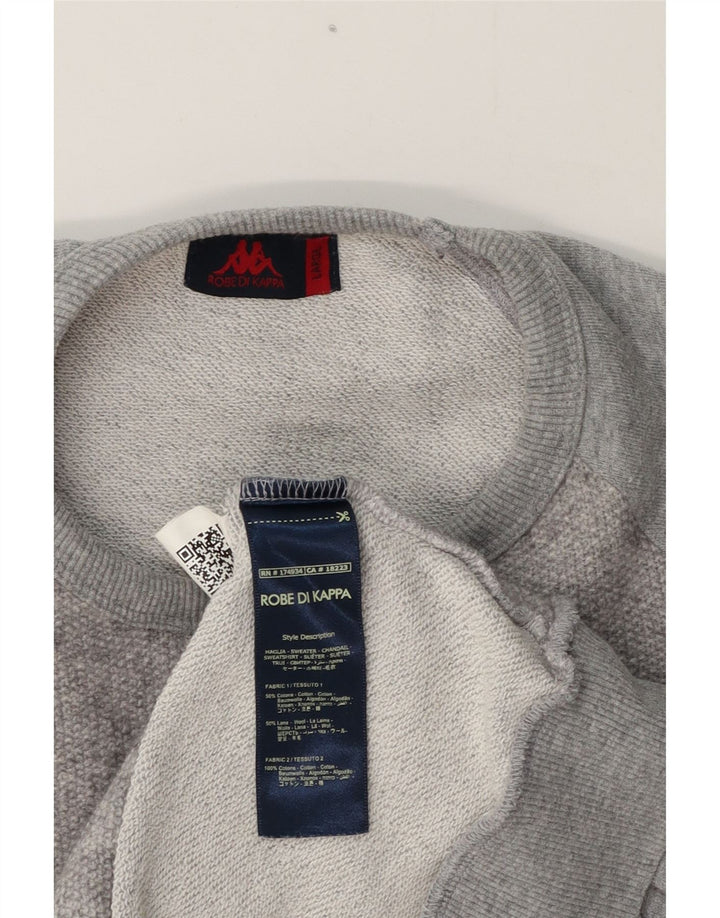 Męska bluza Kappa, duża, szara, nakrapiana bawełna