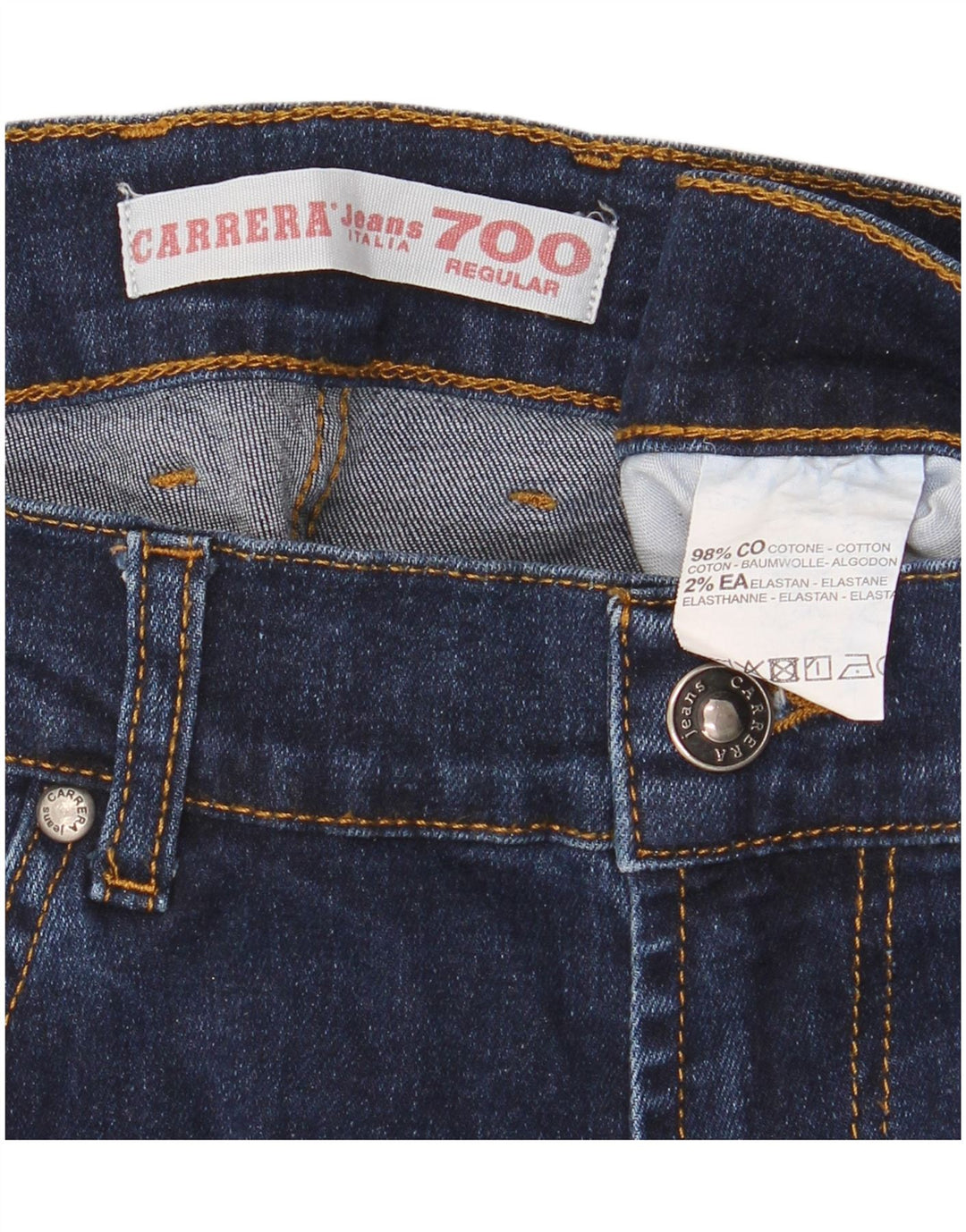 Męskie jeansy Carrera 700 Regular Straight W34 L30 Granatowa bawełna