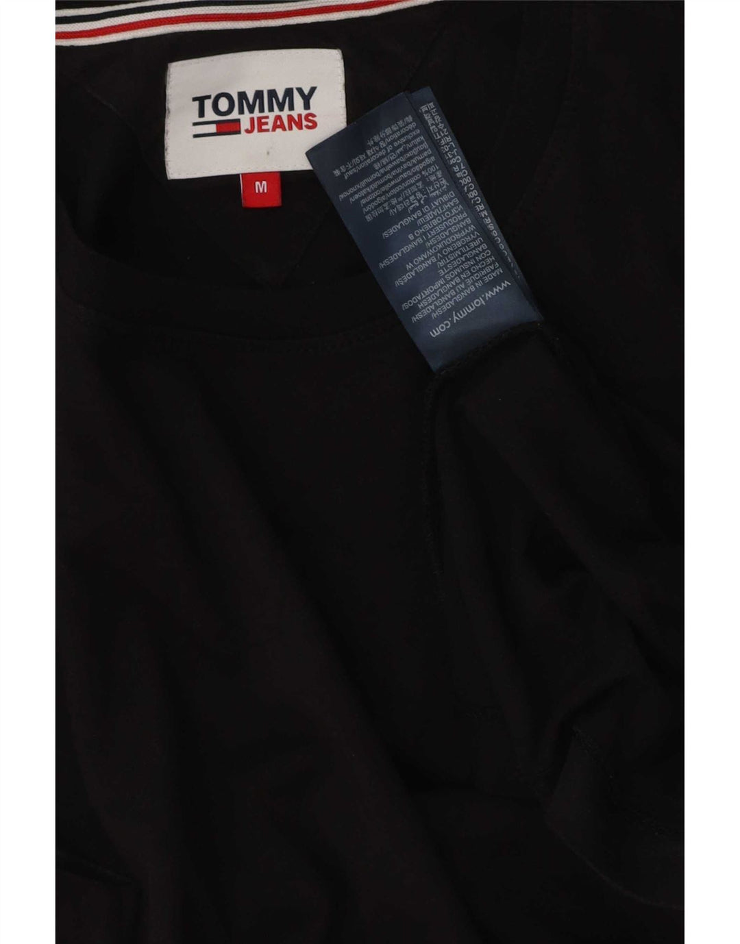T-shirt męski Tommy Hilfiger Top, średni czarny, bawełniany