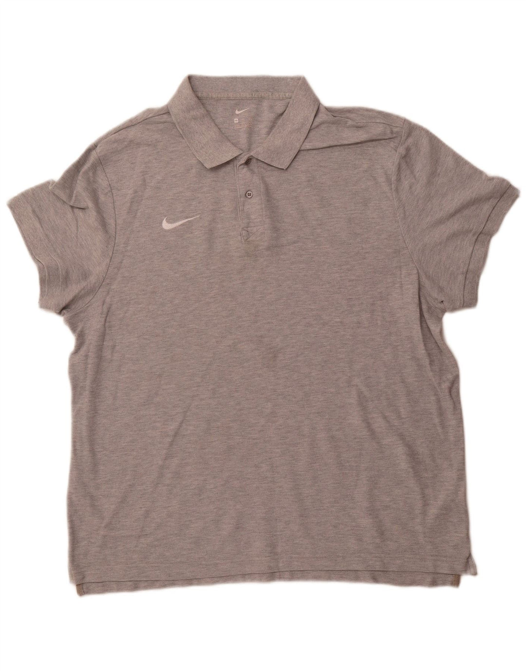 NIKE Mens Polo Shirt 2XL Grey Cotton