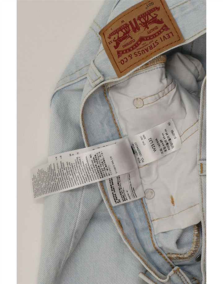 Damskie jeansy Levi's 501 Straight W25 L32 Niebieskie bawełniane