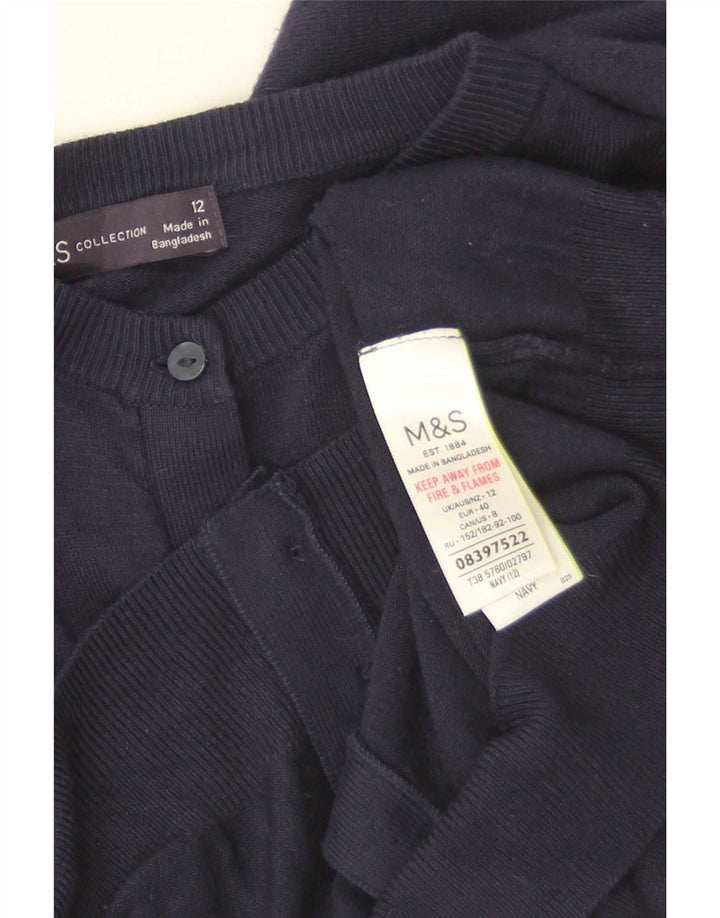 Sweter damski Marks & Spencer UK 12, średni granatowy, wiskoza