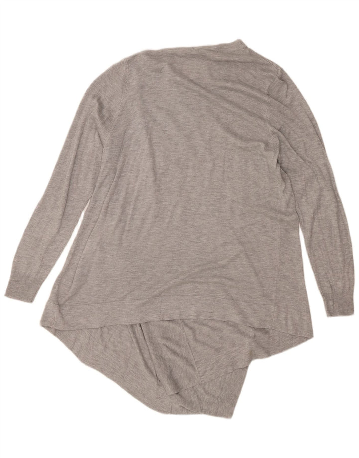 Marks & Spencer Damski sweter z asymetrycznym dekoltem w kształcie litery V, UK 14, średni szary