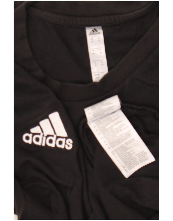 Adidas Męski T-shirt Top Średni Czarny Bawełniany